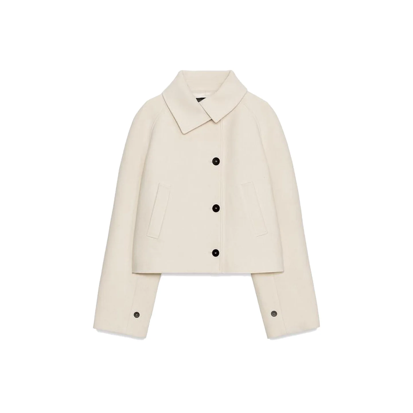 tapete Sle ort Comprimento Longo Sve Gola virada para baixo Botão único Casaco feminino de outono com corte reto de poliéster F...