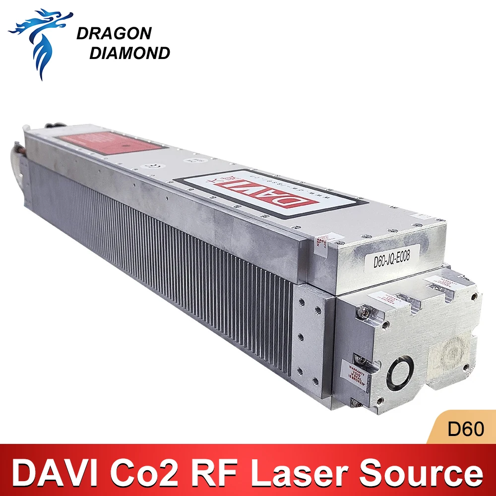 D60 DAVI CO2 RF แหล่งกําเนิดแสงเลเซอร์ 60W 80W 10.6um โมดูลเลเซอร์เชื่อมต่อ RJ45 สําหรับ Co2 เลเซอร์เครื่องหมายเครื่องตัดเครื่อง