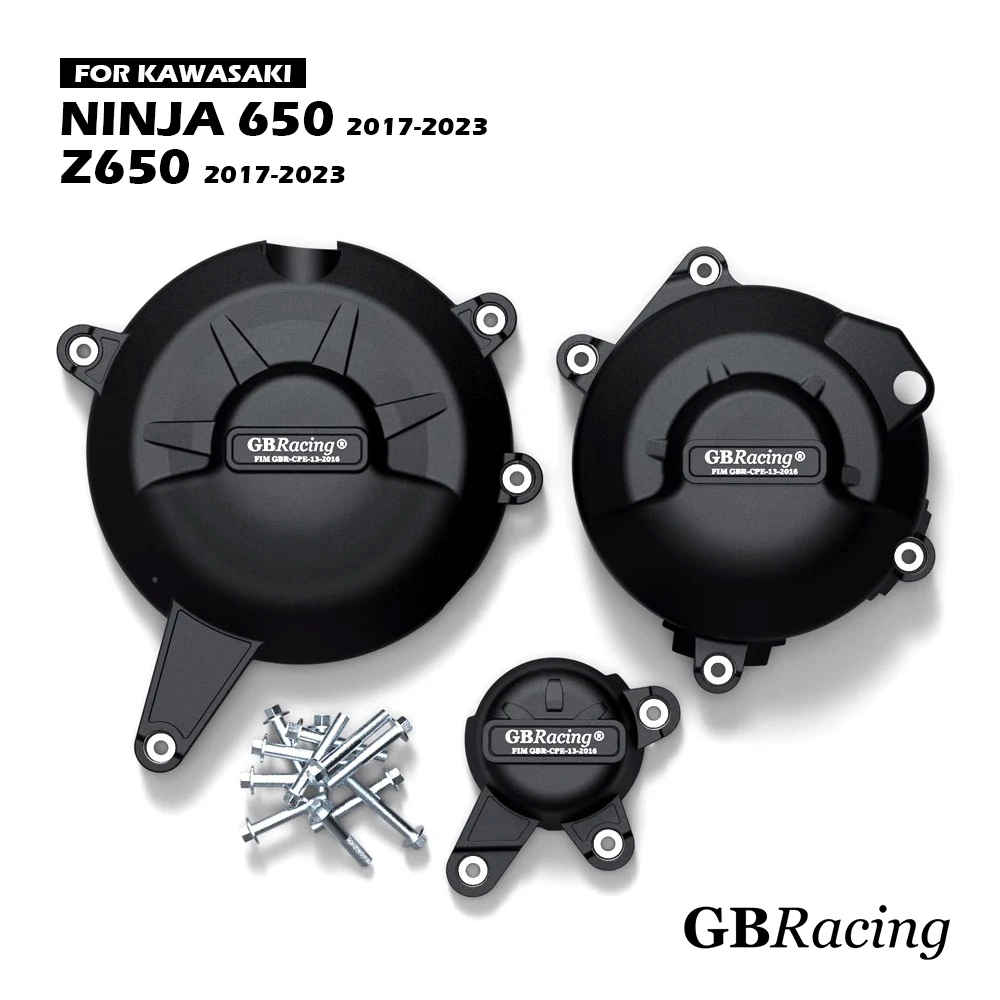 NINJA650 Z650 GBRacing Engine Protect Cover For KAWASAKI 2017-2024 Motorcycle Clutch Pulse Protection Cover Accessories