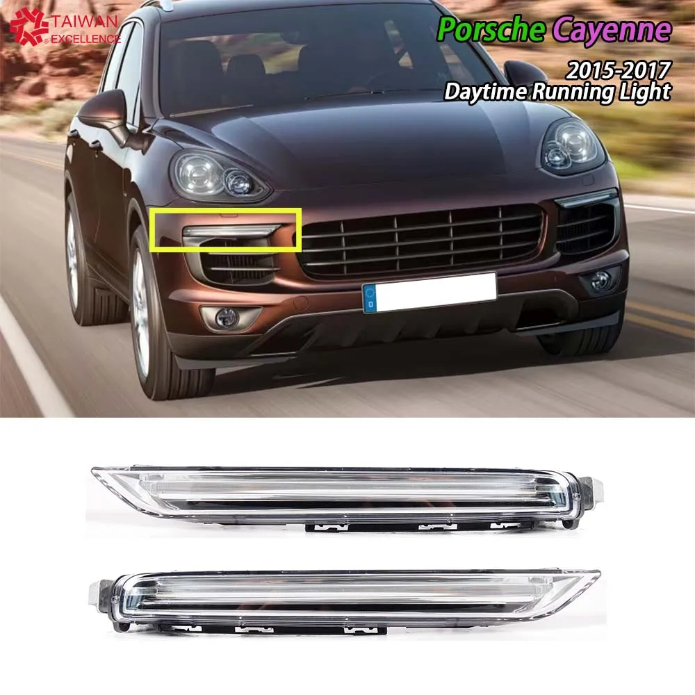 

ДХО для Porsche Cayenne 958 ДХО дневные ходовые огни MK2 2015 2016 2017, светодиодные противотуманные фары 95863118130 95863118230