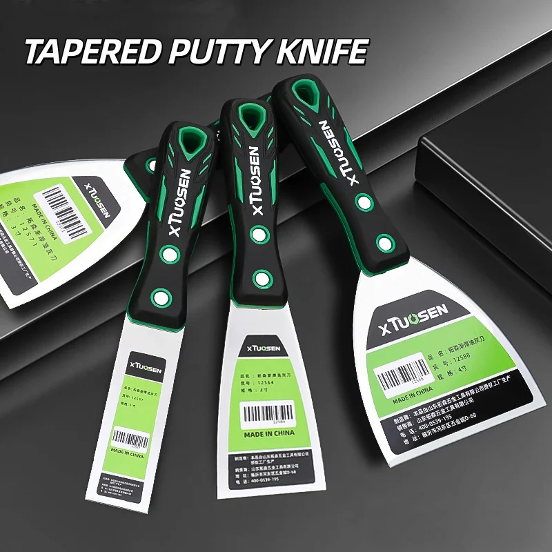 Multi Size Drywall Putty Knife Flexible Carbon Steel Paint Scraper Comfort Grip Wall Shovel Plastering Tool For Painter