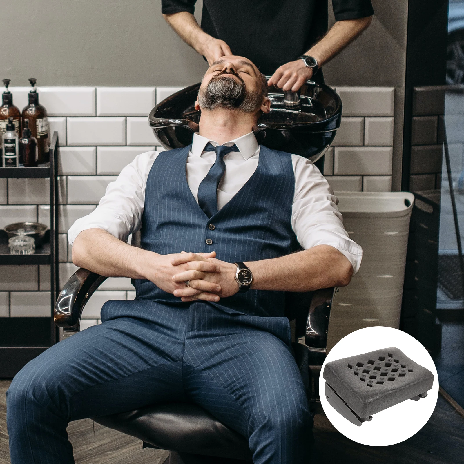 

UShaped Neck Pillow AntiSlip Pad Soft Material Hair Shampoo Bowl Cushion Salon Neck Rest Reusable Durable Bath Pillow