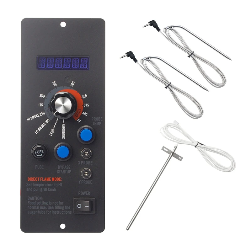 Digital Thermostat Controller Kit For Campchef Wood Pellet Grills With RTD Temperature Probe Sensor And Ignitor