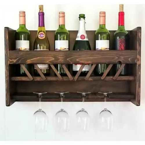 W & S Woody Sharky Wine Rack Wine Goblet Rack Kitchen Rack Terek