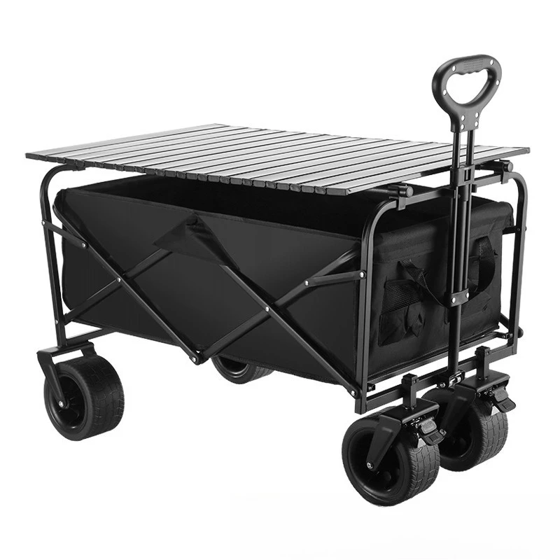 for-camping-cart-foldable-outdoor-hand-push-picnic-cart-camp-trailer-pull-rod