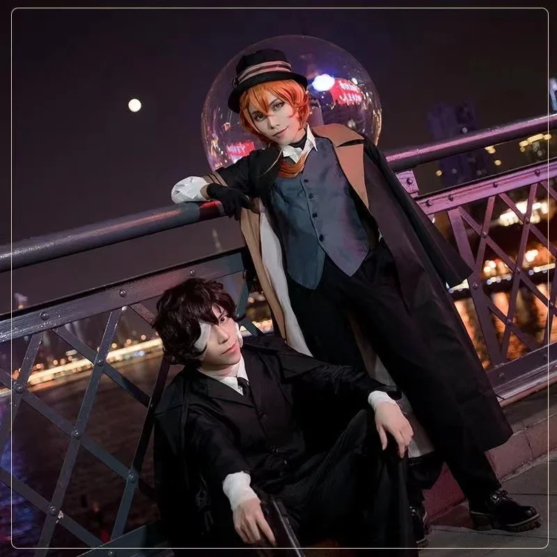 Anime BSD Nakahara Chuuya Dazai Osamu Cosplay Costumes Halloween Costumes for Women Role Playing Suit Uniform