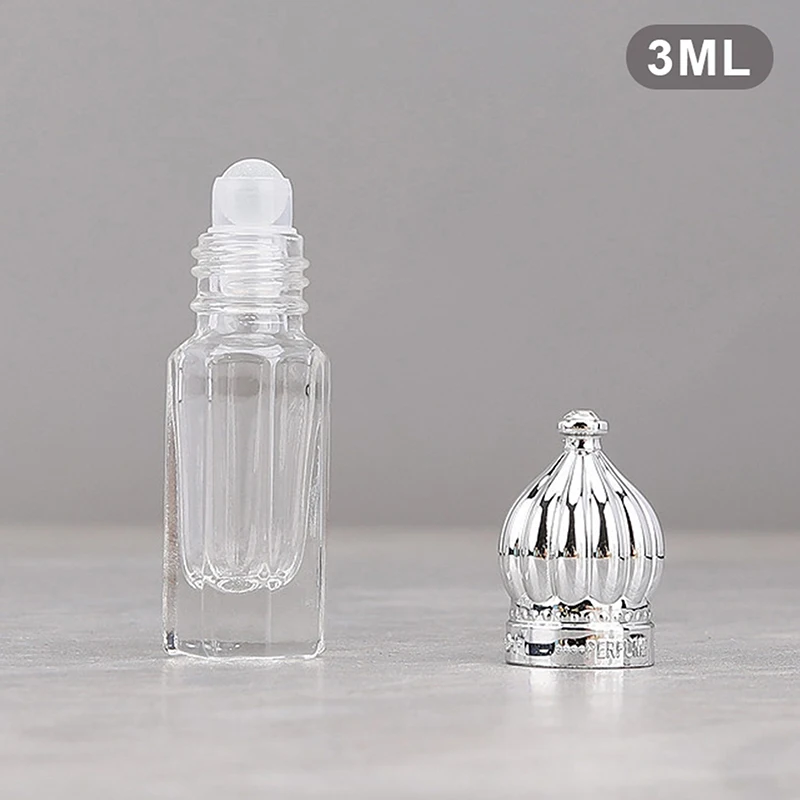 1PC 3ML Octagonal Vintage Perfume Bottle Arab Style Essential Oils Dropper Bottle Container Middle East Weeding Decoration Gift