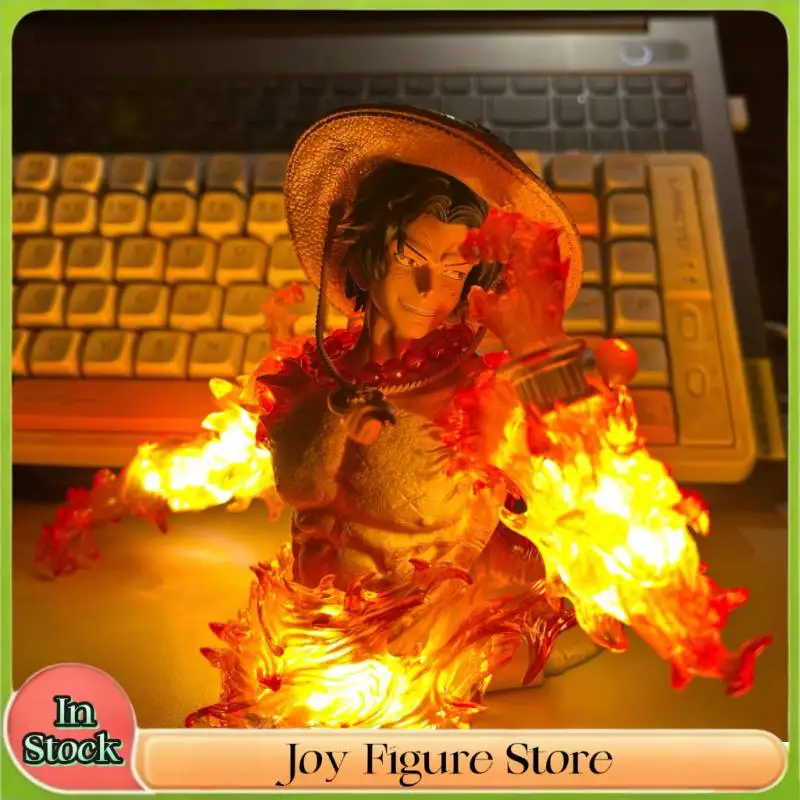 half-body-statue-marvel-ace-plug-in-glowing-one-piece-anime-gk-figurines-action-characters-ornament-collectible-model-toys-gifts