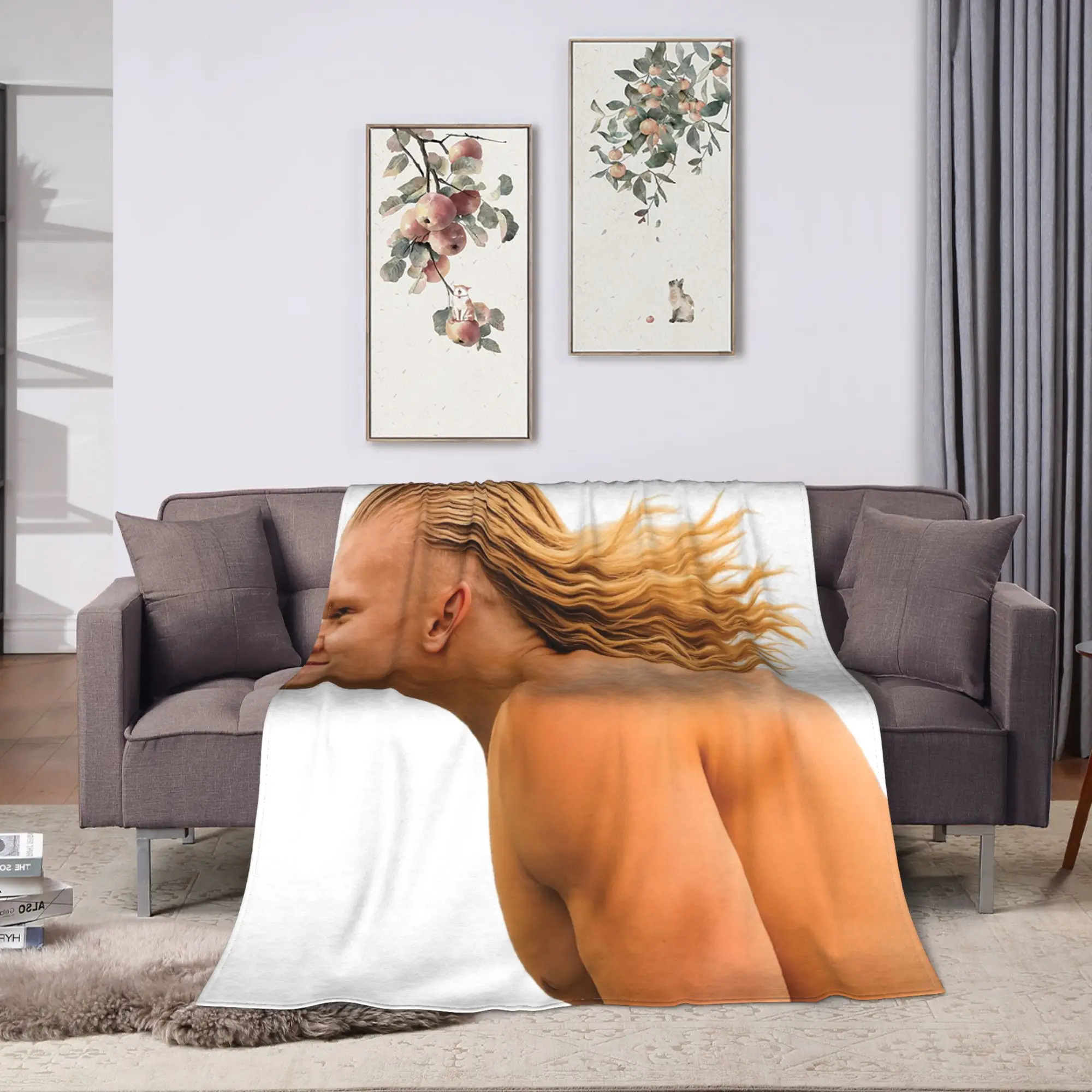 Haaland Viking Blanket Quality Warm Soft  Throw Blanket Winter Travel Bedroom Street Trend Bedspread