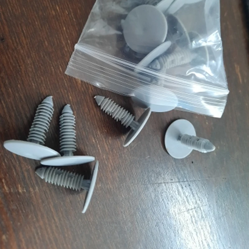 Promotie! 20 Stuks Grijs Plastic Auto Trim Clips Rivet Fastener 6Mm Gat 26Mm Hoofd