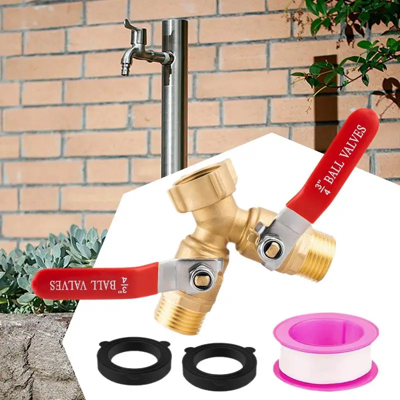 Hose Splitter Garden Hose Splitter 2 Way Heavy Duty Full Flowing Connector Adapter 3/4 Inch Ght Thread For Patio Yard Outdoor