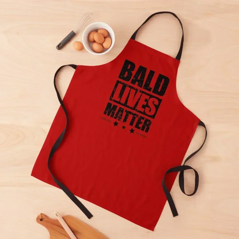 

BALD GUY BIRTHDAY BALD LIVES MATTER FUNNY GIFT Apron Kitchen Things For Home painting Teacher Apron