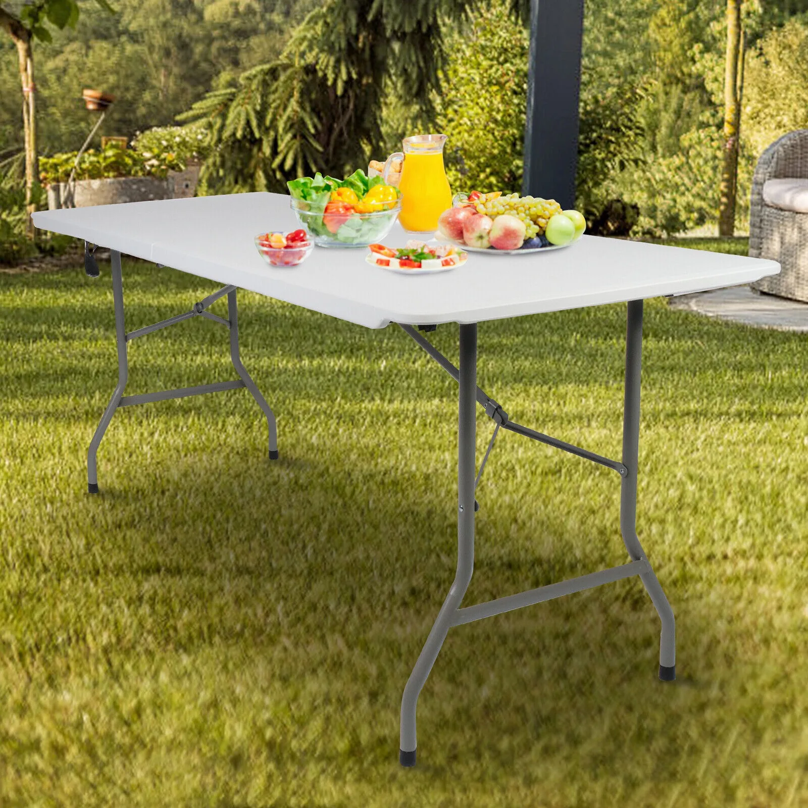 US 6FT Outdoor Camping Table Folding Portable BBQ Picnic Desk Office Study