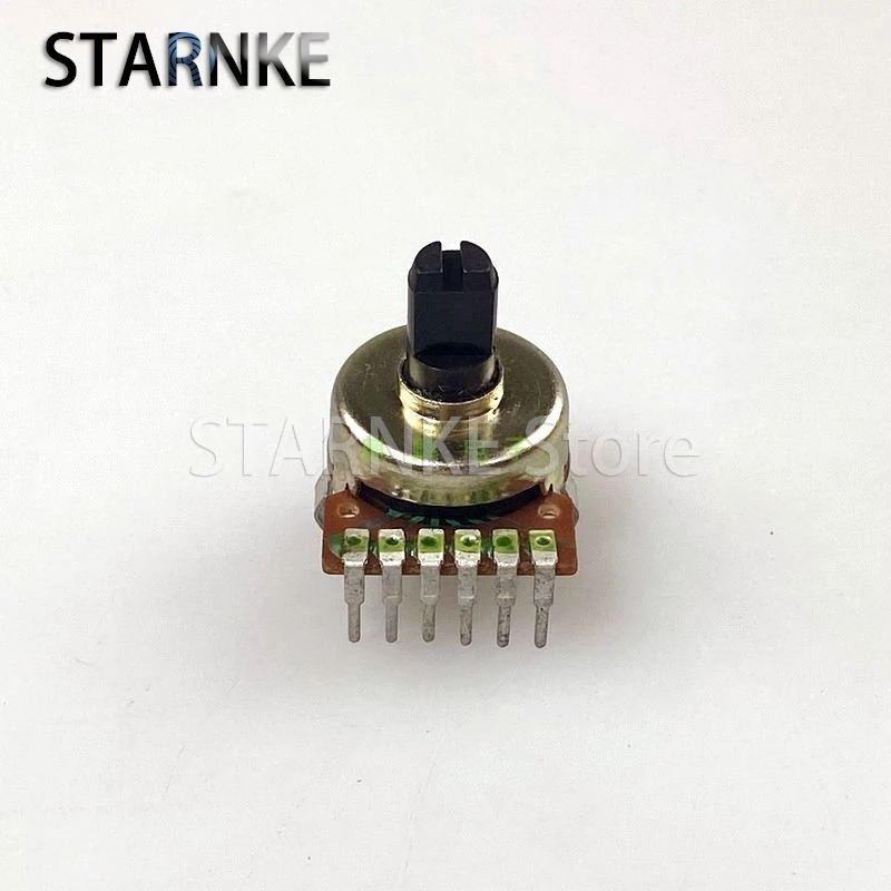 2PCS R162 Single Row 6-pin Double Potentiometer A50K Computer Speaker Amplifier Audio Volume Adjustment Shaft Length 11MM