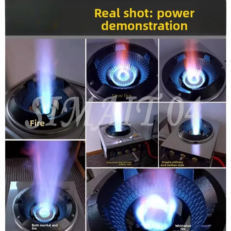 Home Fierce Fire Stove Gas Cooktop Commercial Single Burner Medium and High Pressure Liquefied Gas Stove Energy-saving Gas Hob
