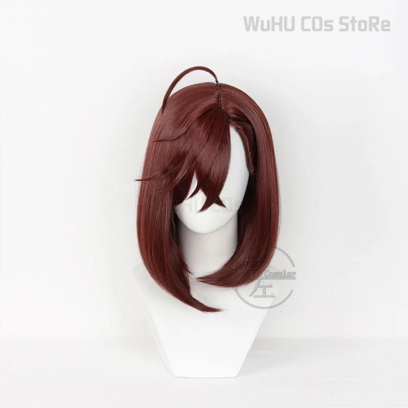 Momo Ayase Wig Anime Dandadan Cosplay Women 38cm Brown Straight Short Hair Ayase Momo Cosplay Ear Clips Free Wig Cap Customized