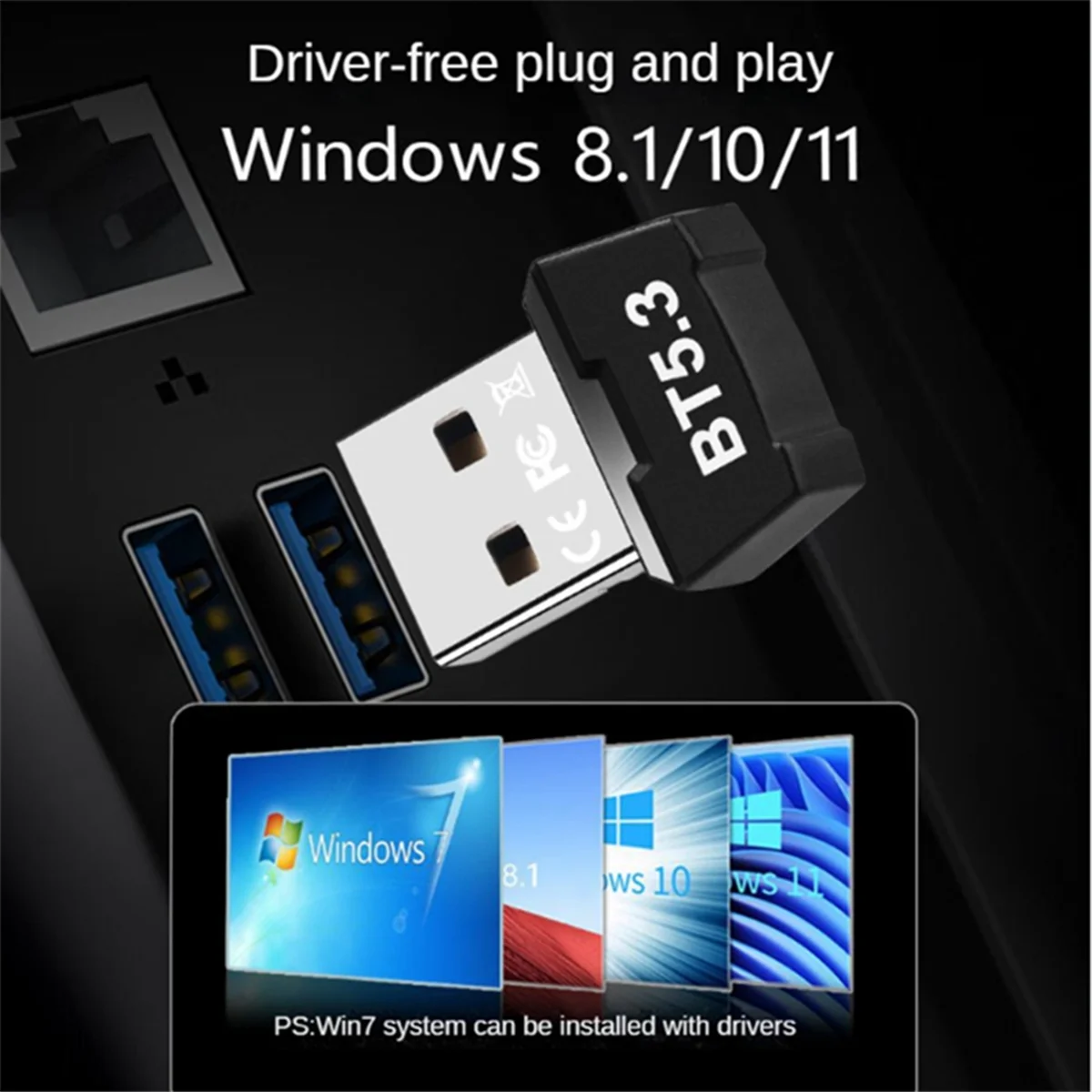 

BZJ-mRTL5.3 Bluetooth Adapter Driver-Free Computer USB Wireless Bluetooth Receiver Transmitter Bluetooth Audio