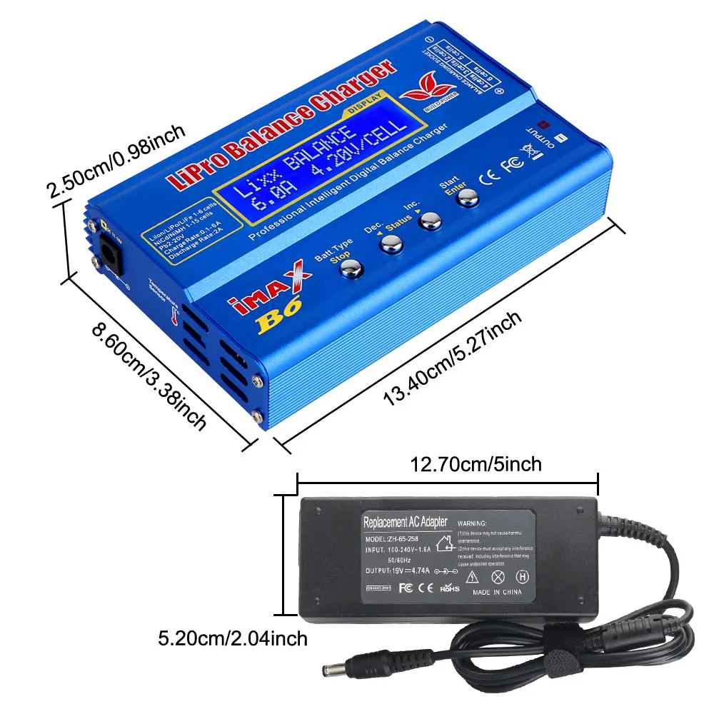 Fast Charging Storaging Imax B6 80W Li-ion Polymer Balance Charger DC 10-20V 6A Intelligent Battery Discharger