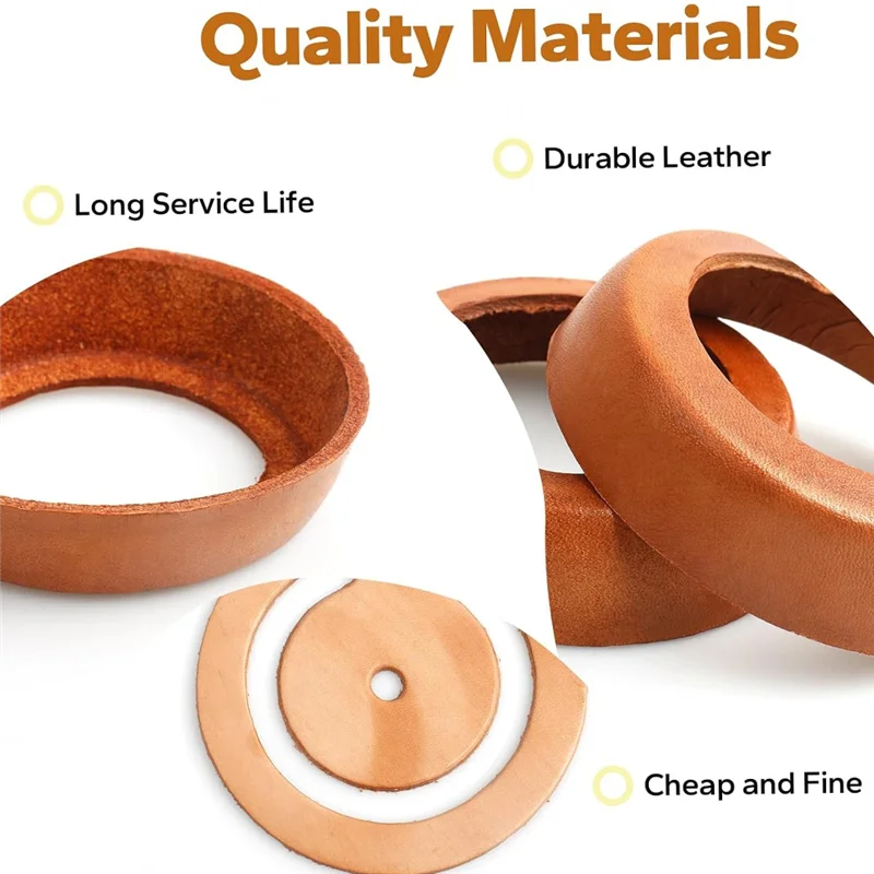 

A74E-Pumps PU Leather Pitcher Pump Repair Kit Leather Lower Valve Leather & Cup For Pitcher Spout Pump 2 Sets