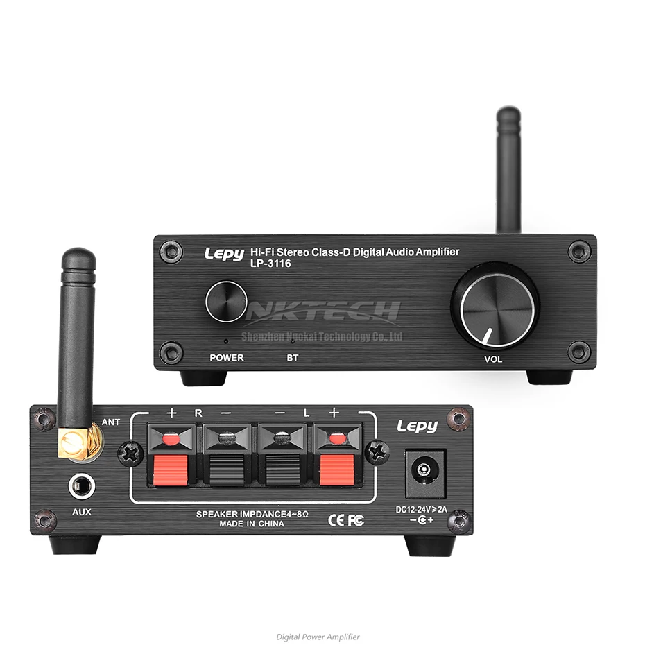 Lepy-مضخم صوت سيارة LP-3116 ، مشغل صوت رقمي ، بلوتوث ، hi-fi ، فئة D ، RMS 50W x 2 RCA ، تكنولوجيا التحويل التلقائي