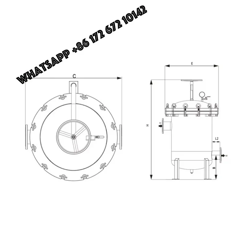 Best sellerTop-Ins 20 Inch Food-Grade Stainless Steel Bag Filter Housing 304 316 Metal 0.1 Micron Bag Filters for New Filtration