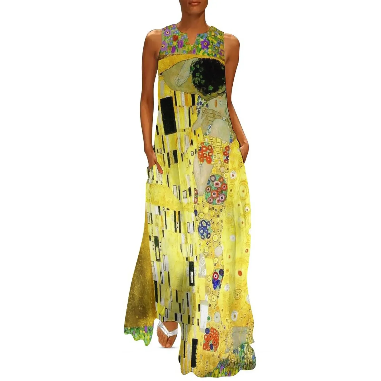 

The Kiss - Gustav Klimt Long Dress long dresses for women clothes for woman Women's summer skirt Womens dresses Dress
