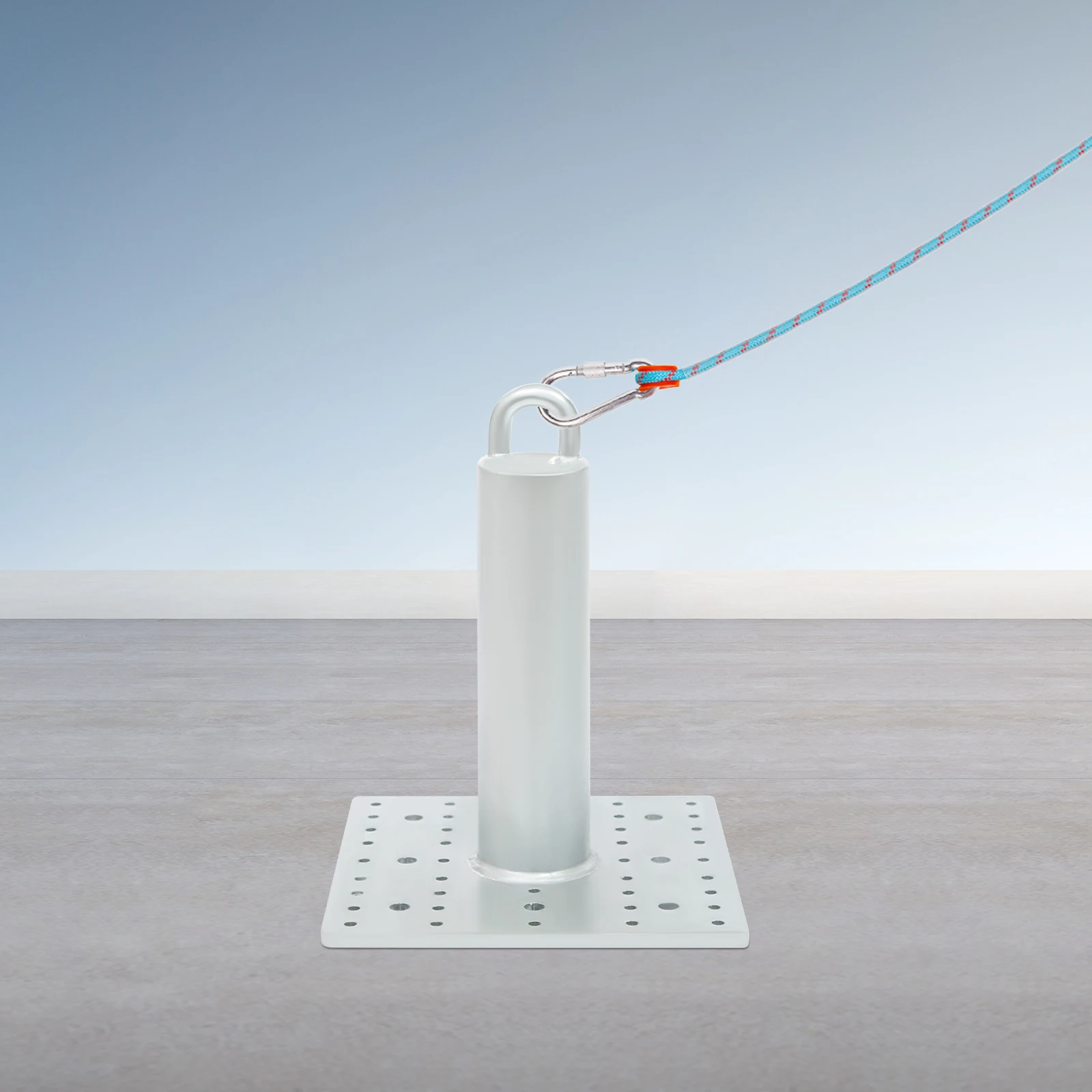 

Modern Iron Commercial Column Shape Standing Concrete Roof Anchor Great for Exterior or Indoor Use Fall Protection