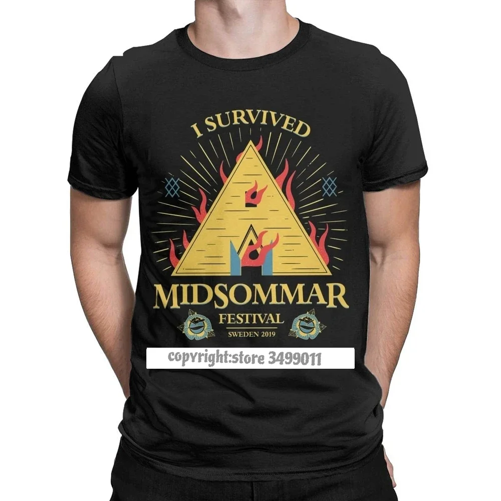 Casual Sacrifice Midsommar Festival Tee Shirts Men Crewneck Cotton Tshirts Tees Printing Short Sleeve