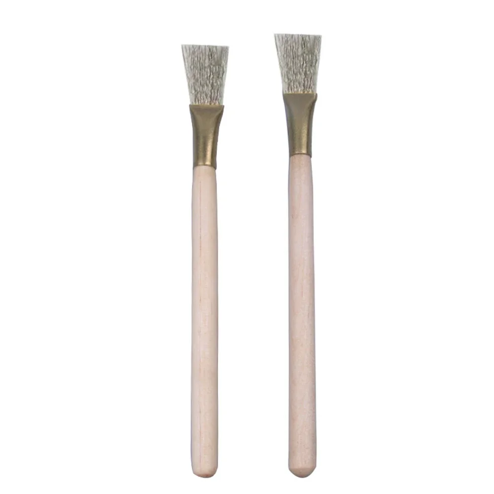 Ceramic Clay Handmade Brushes  Set Of 2 With Wooden Handle  Excellent Workmanship  Enhance Your Artistic Skills