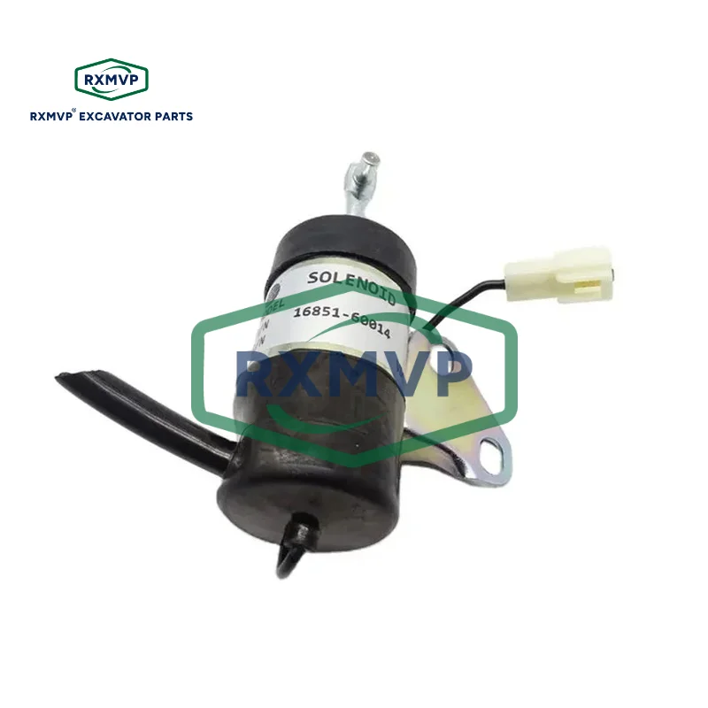 For 16851-60014 12v Fuel Shut Off Solenoid 16851-60010 052600-4531 052600-4530 Kubota Denso Stop Excavator RXMVP