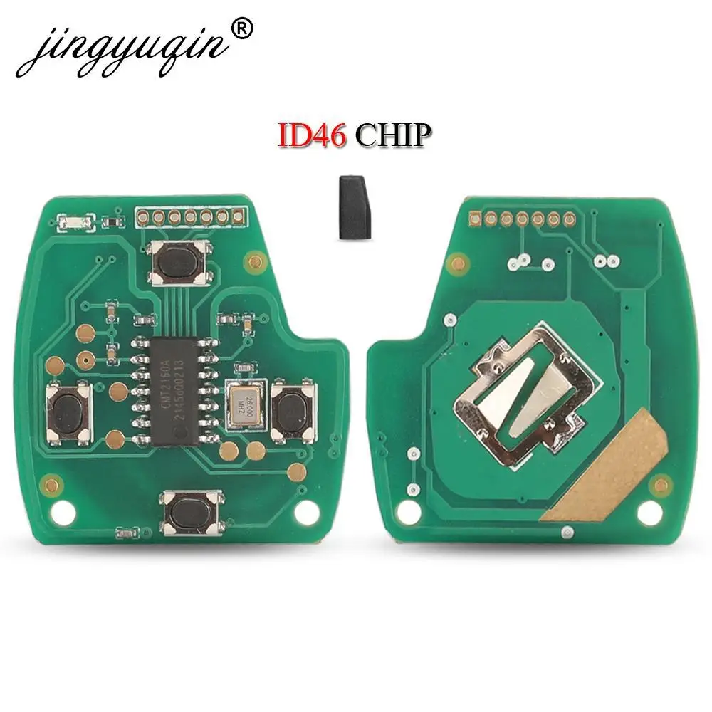 Jingyuqin CWTWB1U545 433Mhz ID46 Chip 3/4 przyciski obudowa inteligentnego Pilot z kluczykiem samochodowym dla pilota Honda 2005 2006 2007 2008