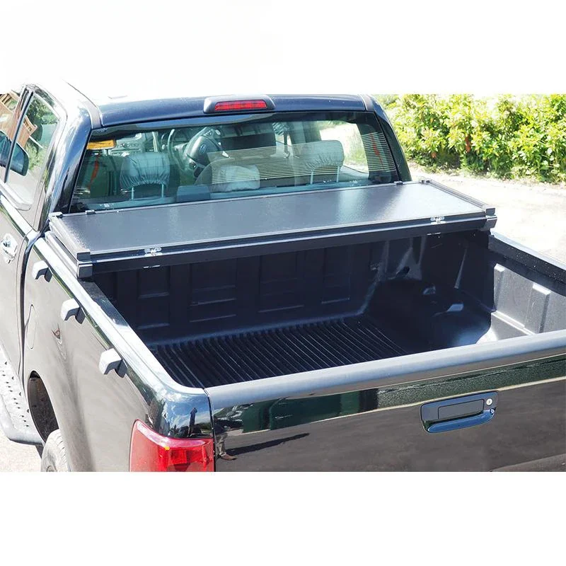 Factory Outlet Best Quality Aluminum Hard Trifold tonneau cover pickup bed cover 2015+ for TOYOTA Hilux Revo