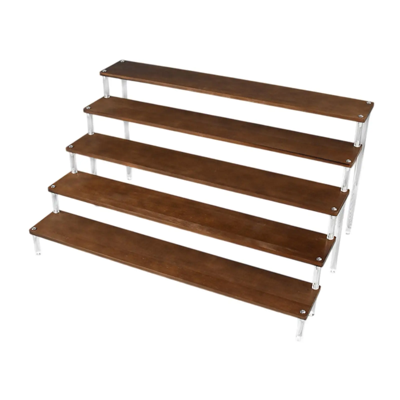 Wooden Display Riser Stand Tiered Perfume Stand for Crafts Ornaments Figures 50cm Long
