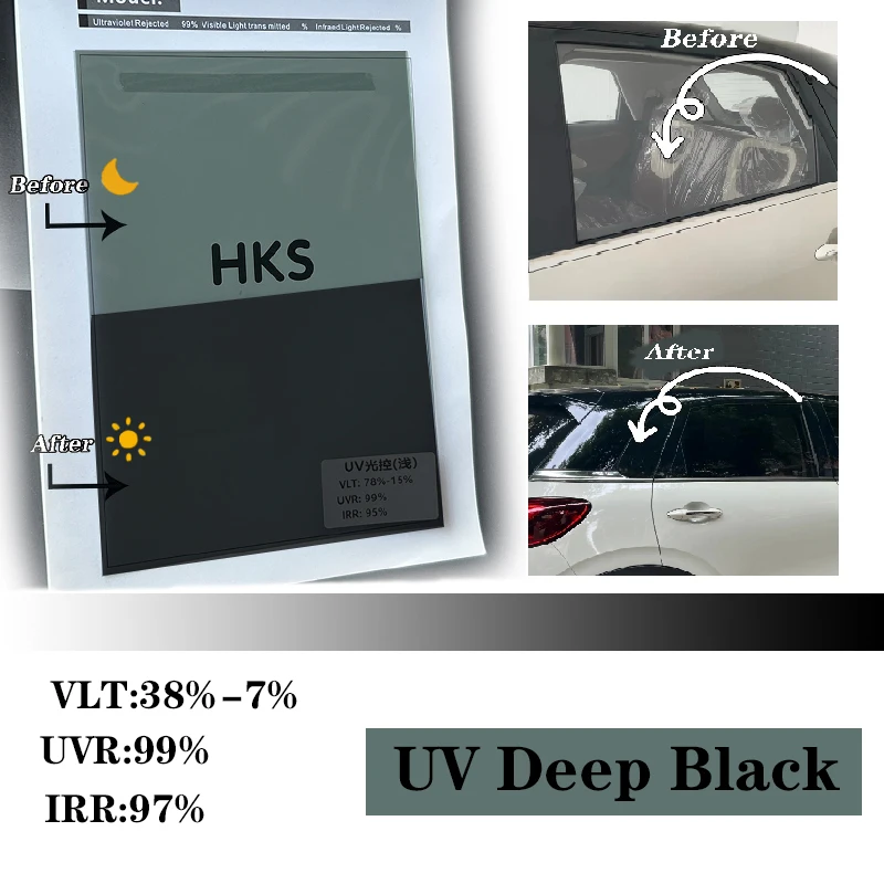 Solar Tint Photochromic Film Car home Building Window COLOR CHANGE Heat Rejection Sun Control Film Window Sticker UV Proof