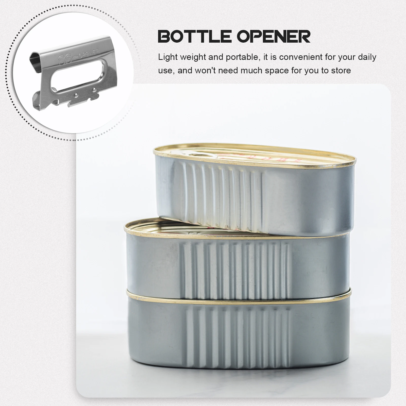 

Bottle Opener Can Multifunctional Keychain Removable Compact Resilient Steel Space Saving Portable Household Jar for Home