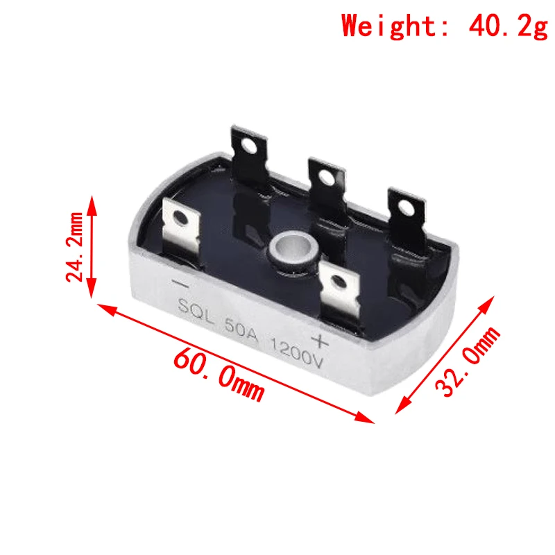 50A 1200V Aluminum Metal Case 3 Phase Diode Bridge Rectifier 50Amp SQL50A Module