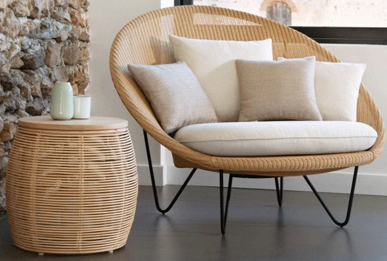 Rattan stühle Großhandel nach Hause kleine Rückens tühle Terrasse Villa Balkon Stühle