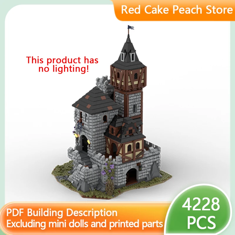 Castelo medieval modelo moc tijolos de construção clássico pedra tijolo castelo tecnologia modular presentes feriado montar crianças brinquedo terno