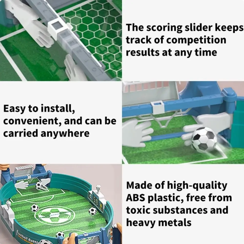 Ejection Type ตารางฟุตบอลเกมกระดานปริศนาการศึกษาการแข่งขันโต๊ะฟุตบอลของเล่นคะแนน 2 ลูก