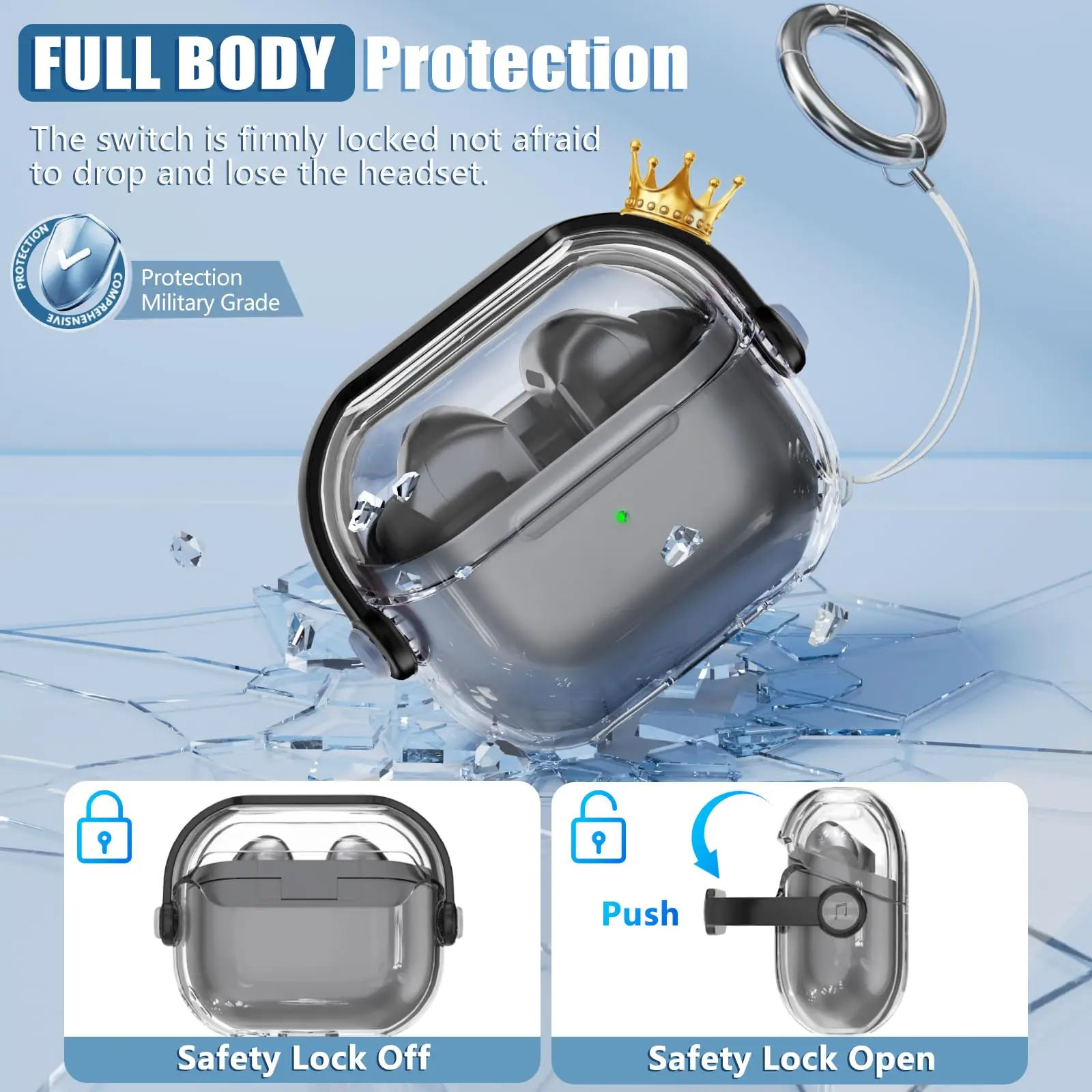 for Samsung Galaxy Buds 3 Case TPU Clear Case with Cleaner Protective Mobile Phone Holder Case For Samsung Galaxy Buds 3Pro 2024