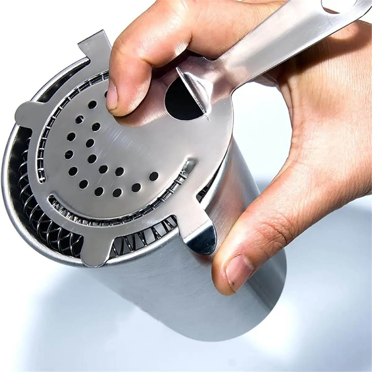 A67T NEW 9 Pack Cocktail Strainer, 4 Prong Stainless Steel Bar Strainer, 6 Inches Silver Bar Tool Drink Strainer for Bartenders