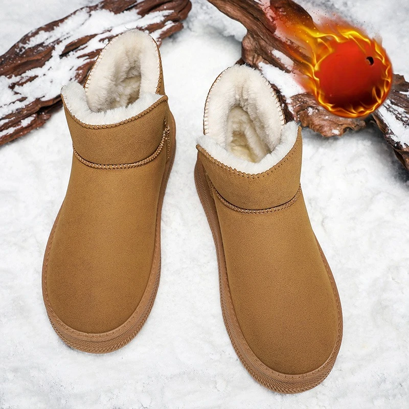 

Fahsion Men's Snow Boots Casual Outdoor Cotton Shoes High Tops Walking Keep Warm Mans Boot Non-slip Male Footwear New Style