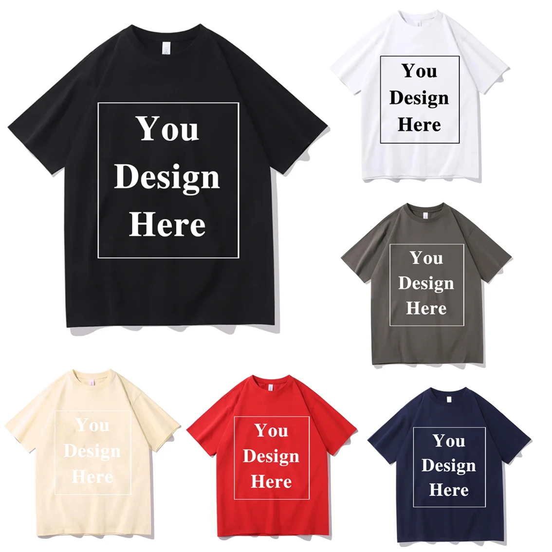 

Custom T Shirt Men Women Oversize Pure Cotton T-shirts Casual O-Neck Print Short Sleeve DIY Photos Uniform Tops Big Size 6XL Tee