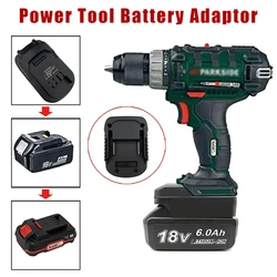 Konwerter adaptera akumulatora do akumulatora litowo-jonowego Makita 18 V do wiertarki litowo-jonowej Parkside 20 V