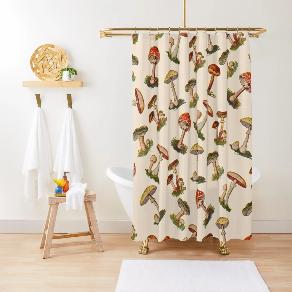 

Mushrooms Shower Curtain Transparent Bathroom Shower Bathroom Accessory Curtain