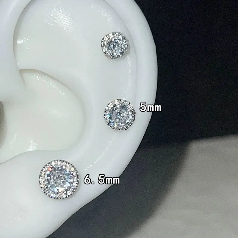 

Женские серьги из стерлингового серебра 925 пробы с цирконом, круглые популярные в Европе и Америке модные украшения, аксессуары для вечеринок