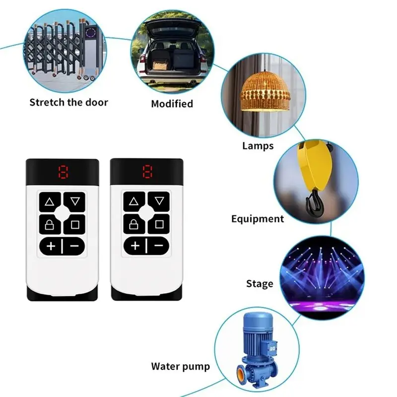 [NEW!A25P】 2Pc 300-915Mhz Multi-Freq Garage Remote Control 8 Channels
