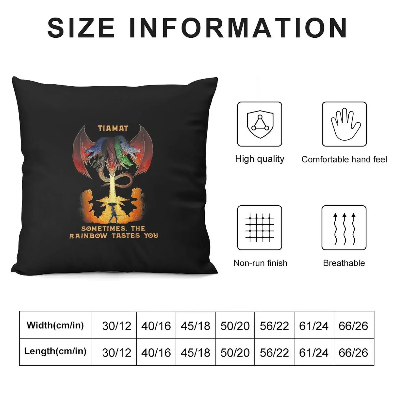 Dragon Tiamat Sometimes The Rainbow Tastes You Throw Pillow anime girl Elastic Cover For Sofa Pillows Aesthetic pillow