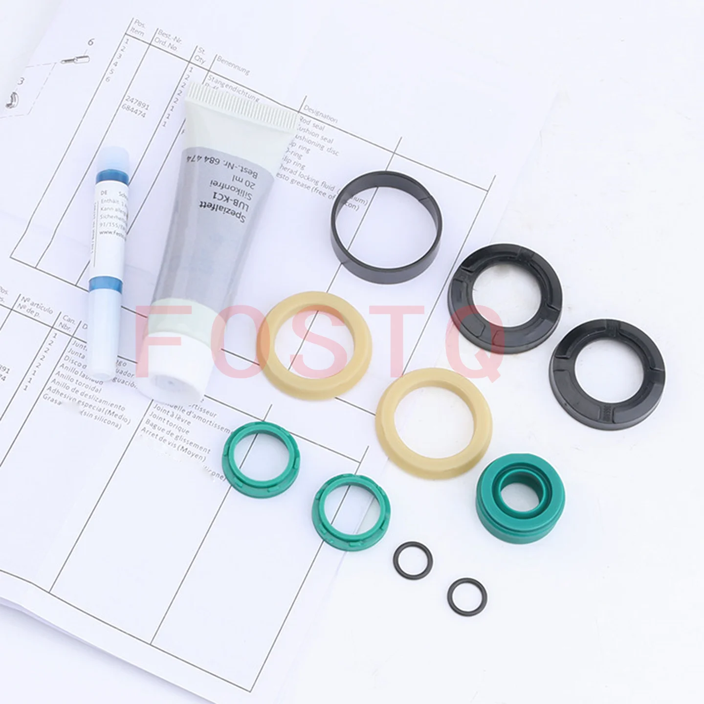 Cylinder vulnerable component group Sealing ring repair kit DSBC DNU DNG DNC-32-40-50-63-80-100-125-160-200-PPV-A 369201 369199