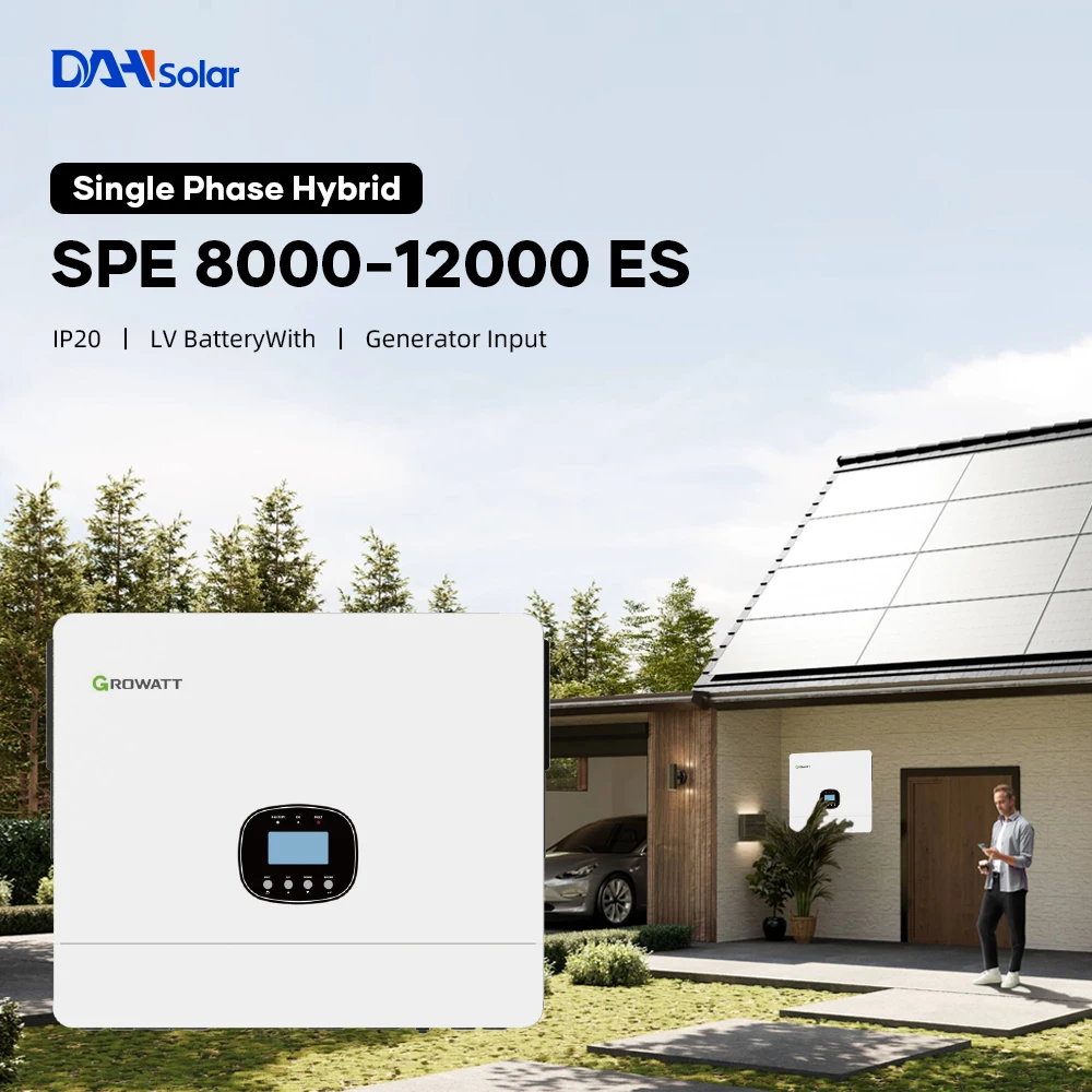 Growatt 8kW 10kW 12kW Single Phase Hybrid Inverter up to 9 Units Parallel Operation